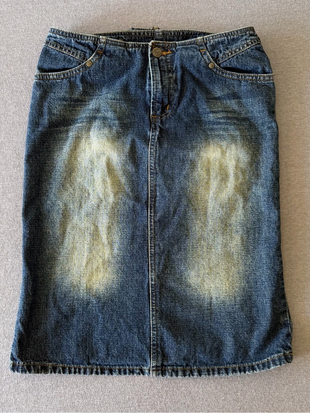 Paris Blues Women’s Straight Denim Skirt in Faded Blue